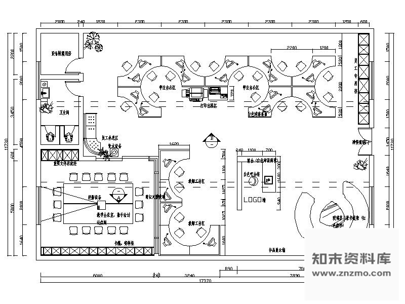 施工图某公司模型办公室改造装修方案