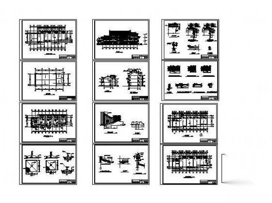 某三层仿古建筑施工图