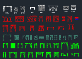 cad窗帘立面图