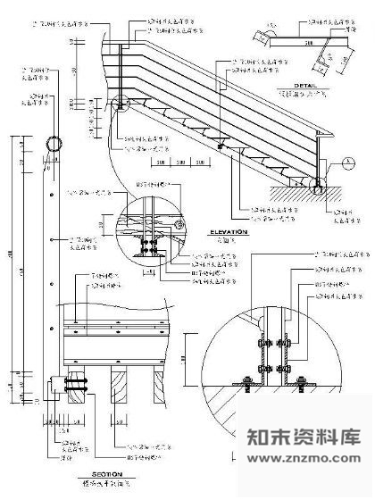 图块/节点钢管楼梯详图Ⅱ