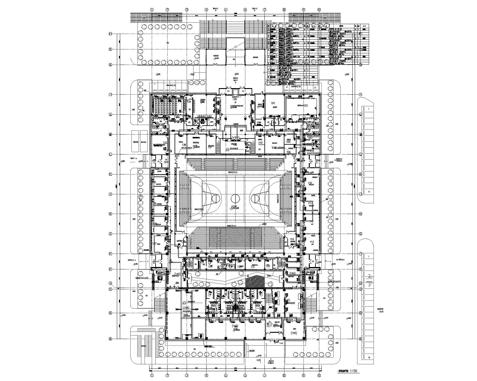 天津师范大学体育馆暖通设计施工图 建筑暖通