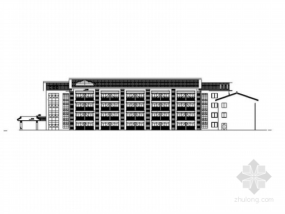 [河北]4层社会福利院中心（老人疗养院）建筑施工图（含...