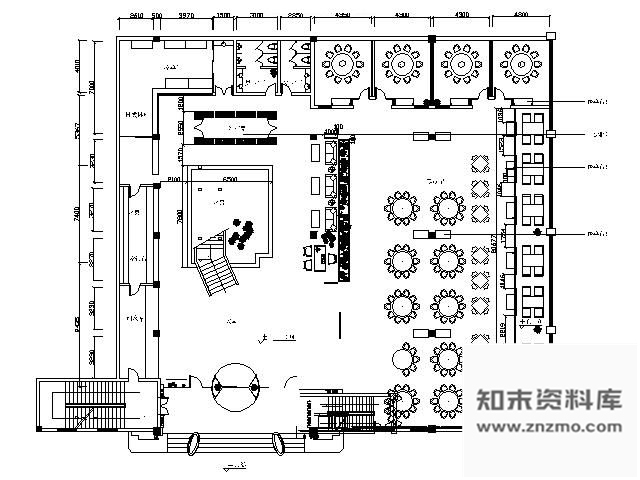 施工图烟台美食会所首层装修图