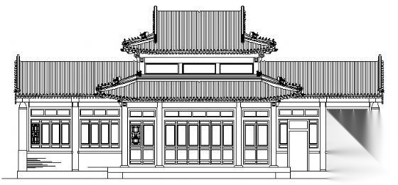 仿古建筑平立剖面