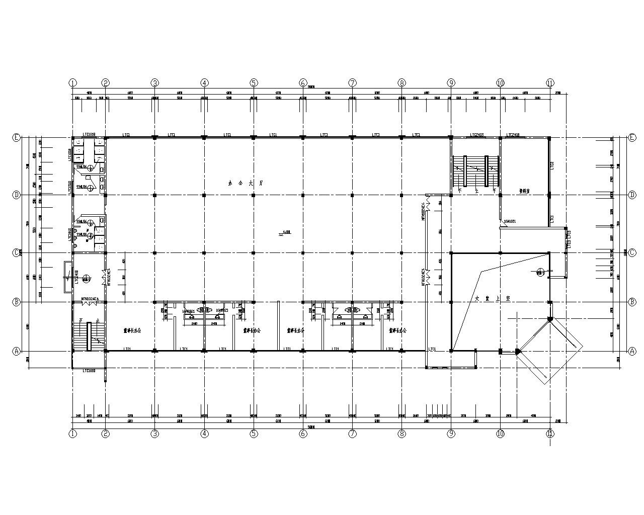 三层框架结构办公楼 施工图 建筑通用节点