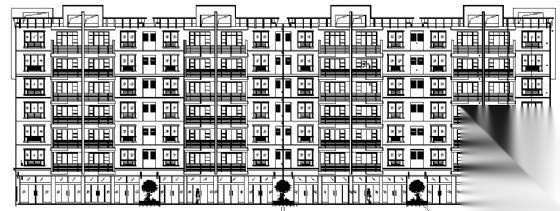 七层底商住宅建筑施工图