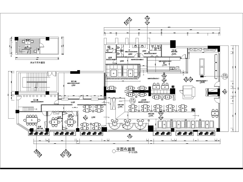 蓝鸟咖啡厅CAD施工图