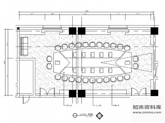 施工图中会议室装修图