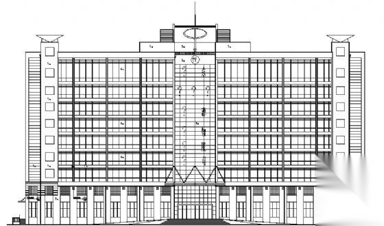 某厂区九层办公楼建筑方案图