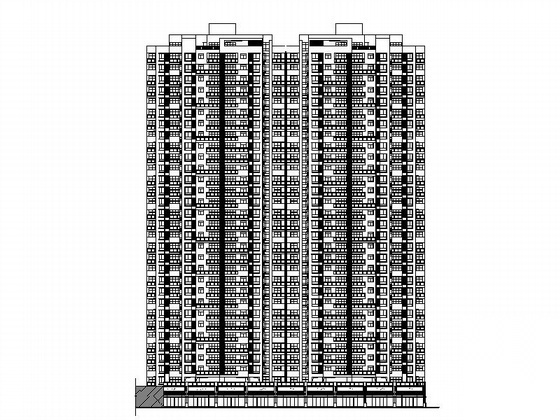 [四川]某三十一层塔式住宅楼建筑施工图（一梯五户、顶层...