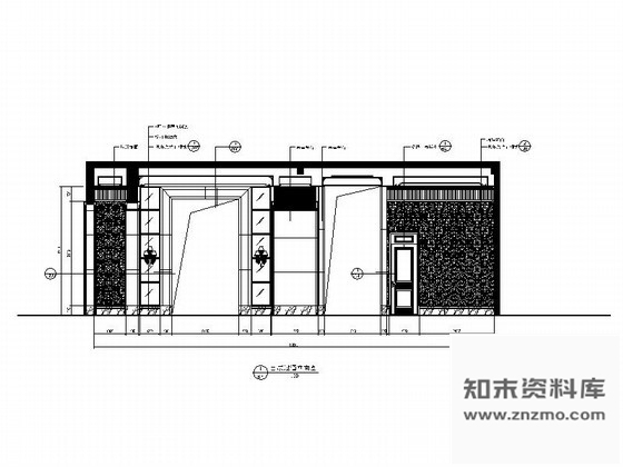 图块/节点别墅首层过道立面图