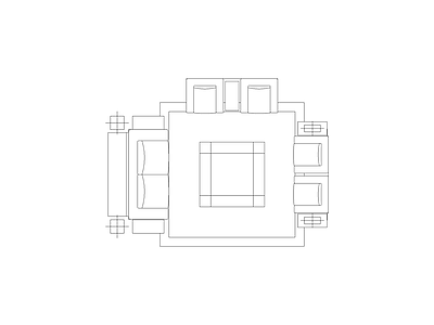 工装办公家具图块 大型套装沙发
