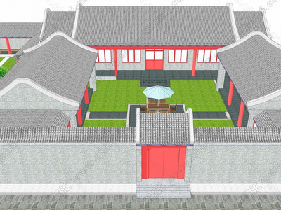中式四合院民居