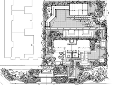 成都新中式新亚洲雍锦王府植物CAD施 居住区景观