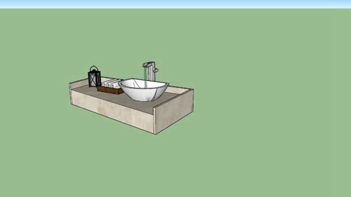 洗手台 草图大师模型