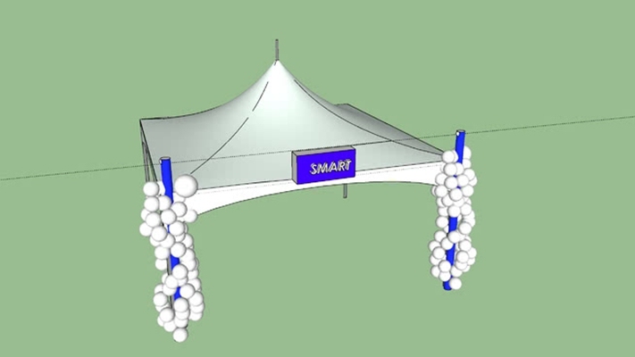 遮阳棚 草图大师模型