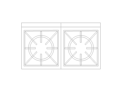 厨房设施 厨房厨具图块图块灶具图块灶具立面图块