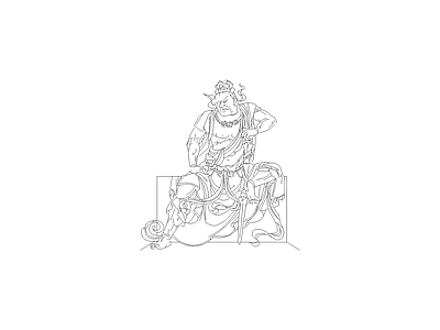 人物 中式佛龛柜神台柜佛像观音莲花宝座图块