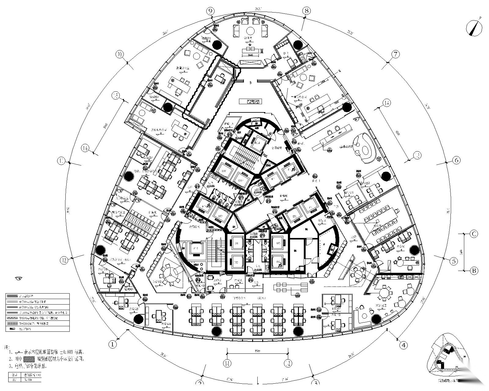 [江西]某建设工程有限公司办公室全套设计资料