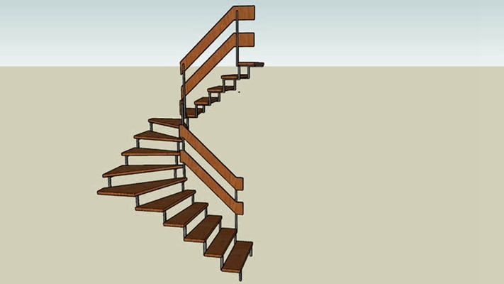 旋转楼梯 草图大师模型