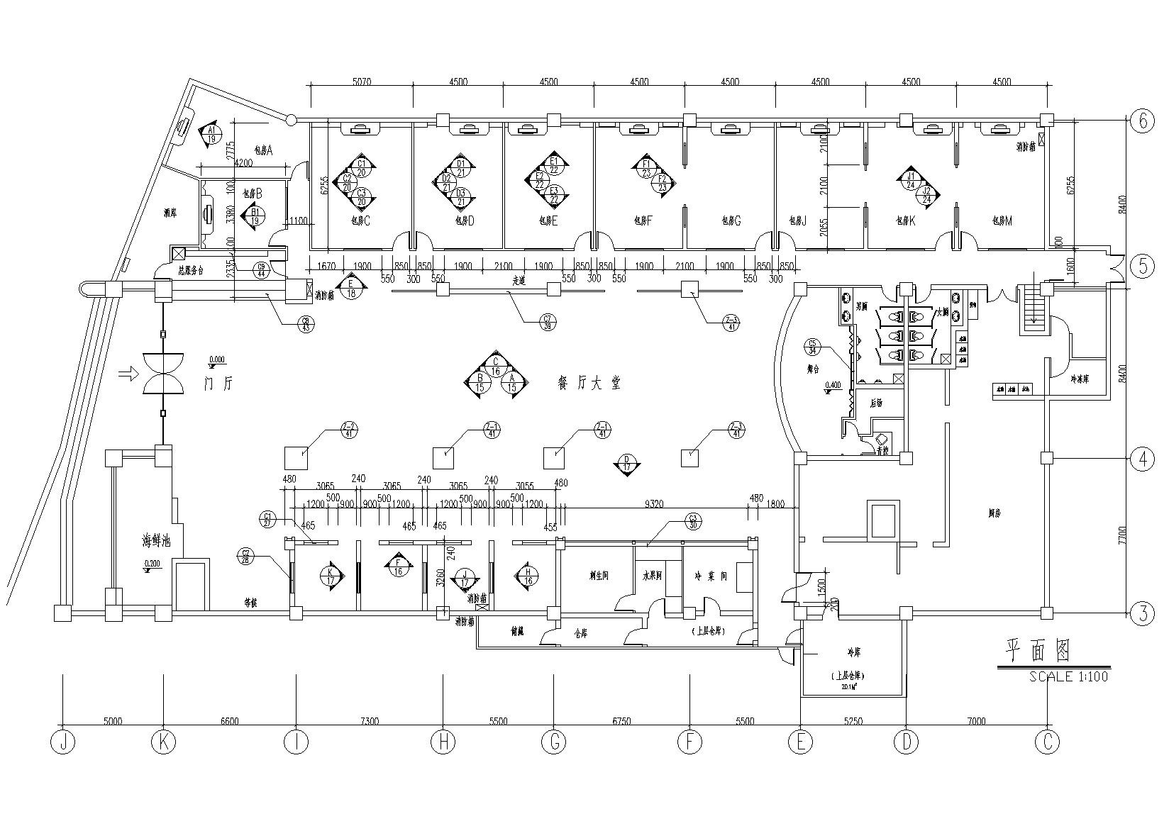 [上海]金沪酒店公区装饰设计项目施工图