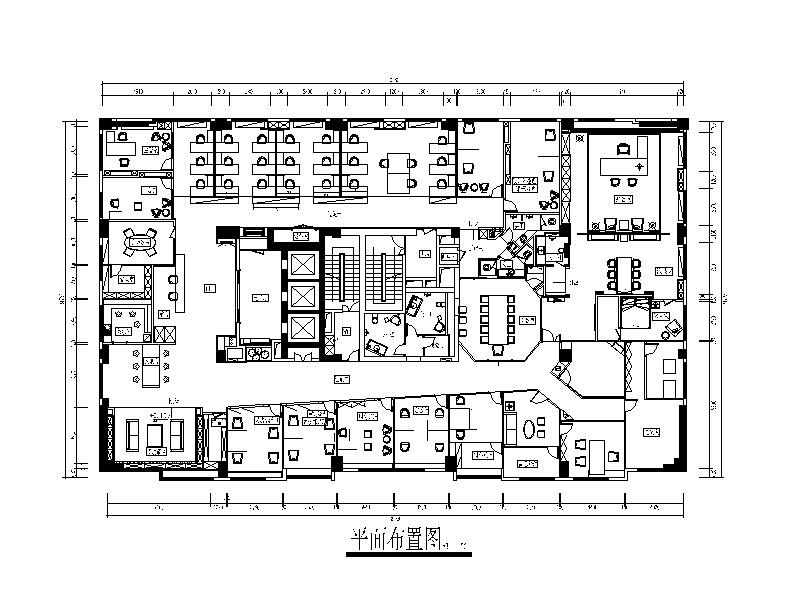 全套简约风格办公室设计施工图(含效果图）