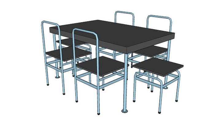 餐桌椅组合 草图大师模型