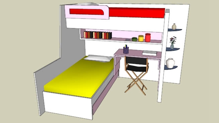 双层床 草图大师模型