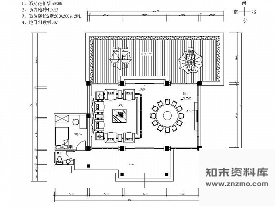 施工图某别墅型私人接待餐厅装饰施工图含效果