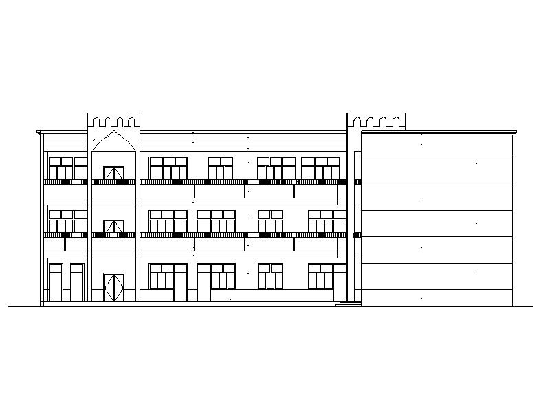 [宁夏]伊斯兰风格小学建筑施工图