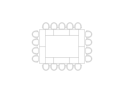 桌椅 金螳螂标准图块施工图平面图块
