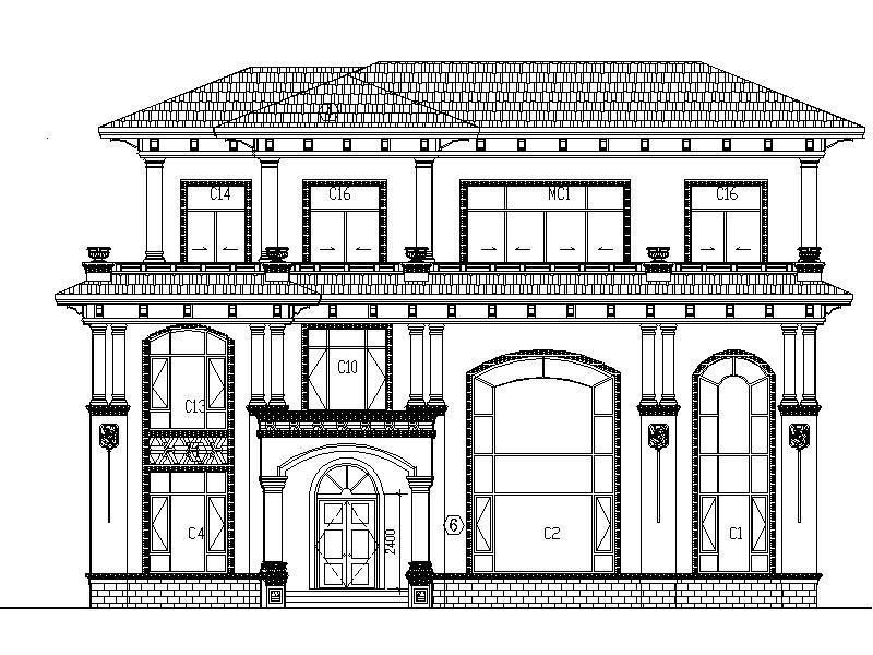 3层单家独院式别墅框架结构建筑设计（包含CAD）