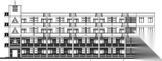 某中心四层小学建筑方案图