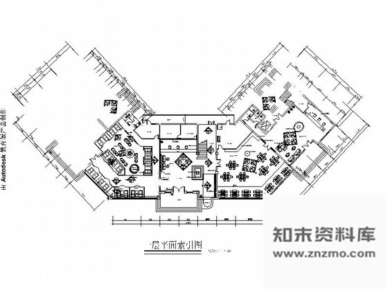 施工图安徽某时尚餐厅室内装修图