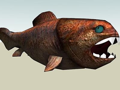 Dunkleosteus Telleri(带有BBC海马的纹理)