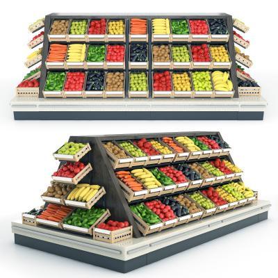 现代超市蔬菜货架 蔬菜 超市蔬菜
