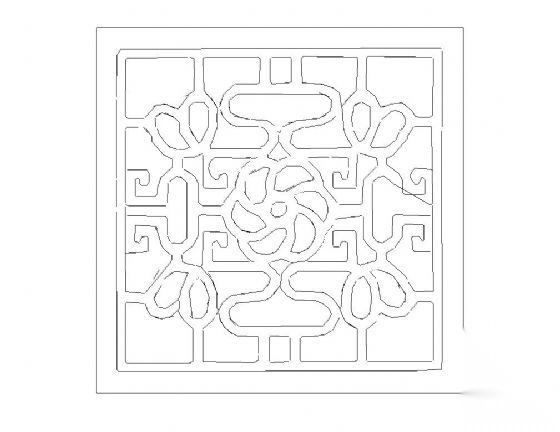 中式木格纹样图块