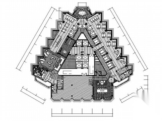 [四川]五星级旅游酒店餐厅装修设计CAD施工图（含效果）