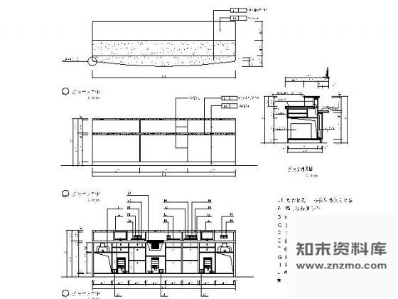图块/节点酒店总台接待详图 家具节点 家具节点详图