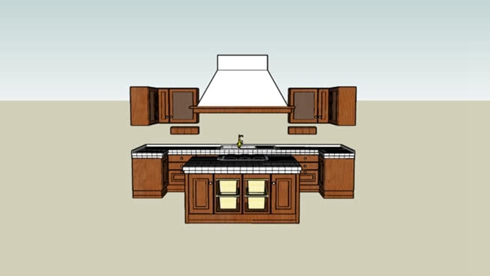 家居吧台 草图大师模型