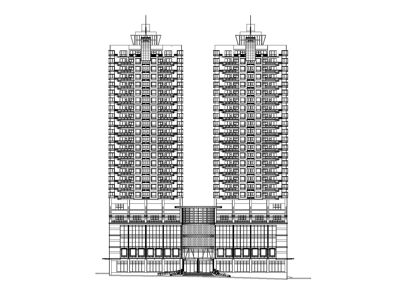 [湖南]长沙商业商务住宅综合大厦建筑施工图