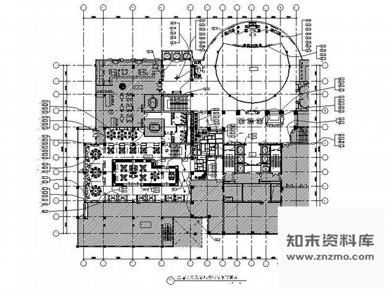 施工图酒店餐厅大堂装修施工图