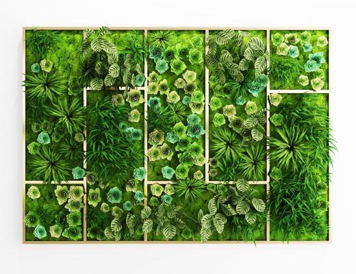 现代绿植墙 绿植背景墙