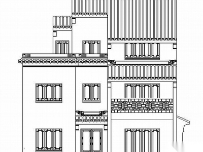 苏州徽派 某二层別墅古建设计施工图