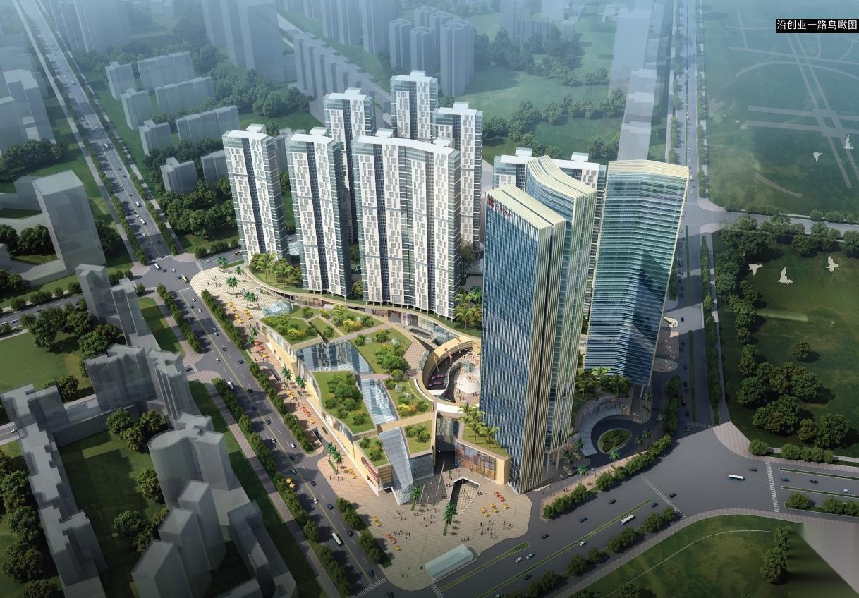 [深圳]超高层幕墙立面双子星城市综合体建筑设计方案文... 规划设计
