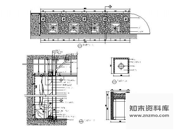 图块/节点走廊景观墙详图 综合景观小品