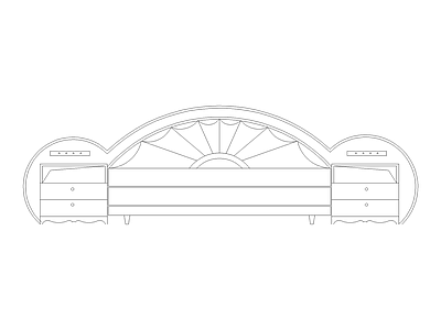 床 现代家具图块别墅家具图块施工图