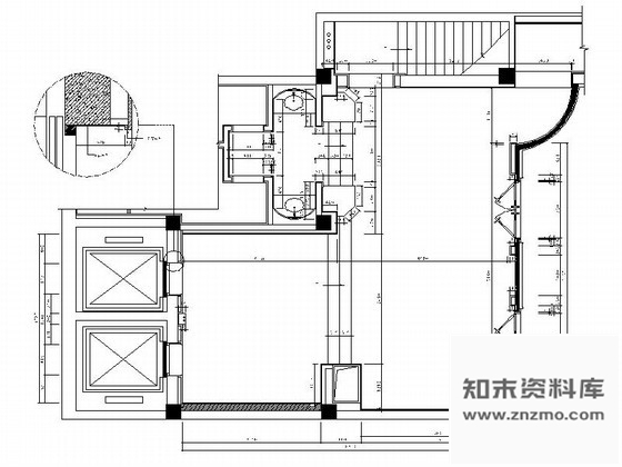 施工图酒店电梯过厅装修图