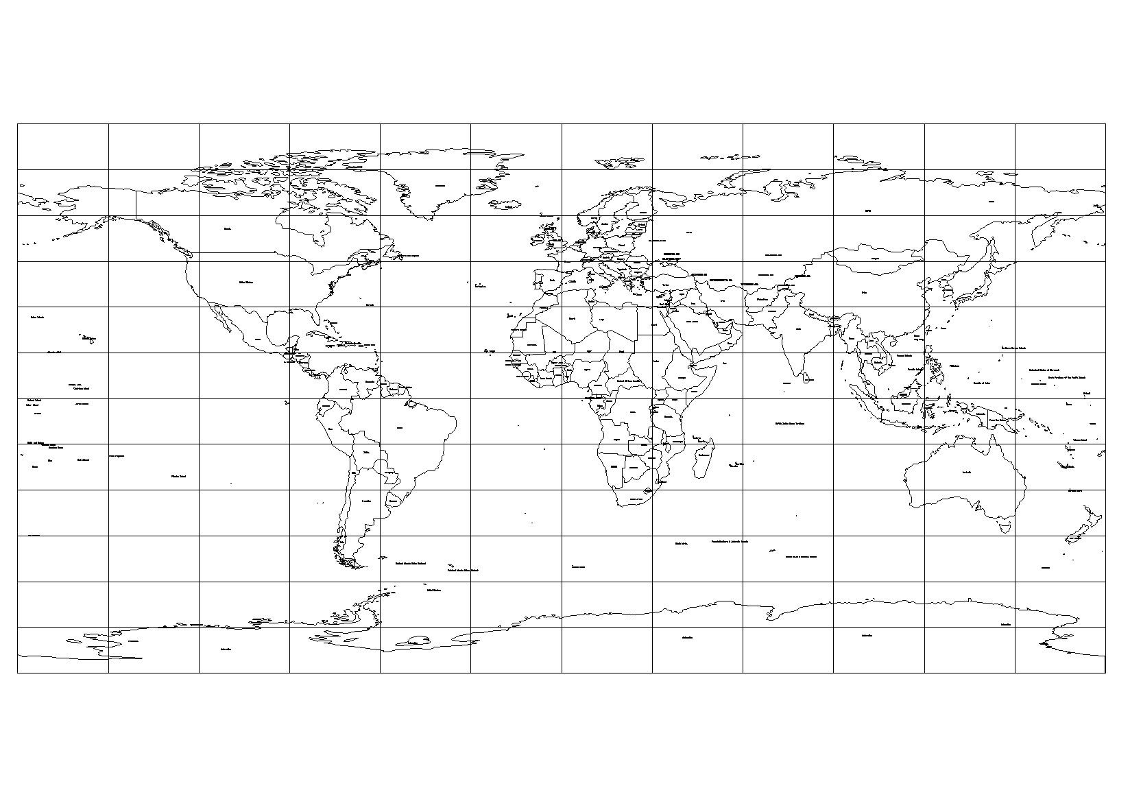 世界地图各国详细CAD图资料