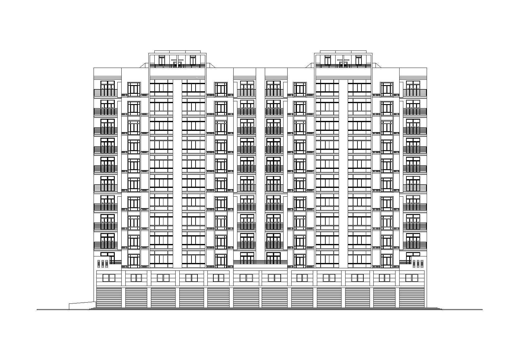 某底商高层住宅建筑施工图（带效果图）